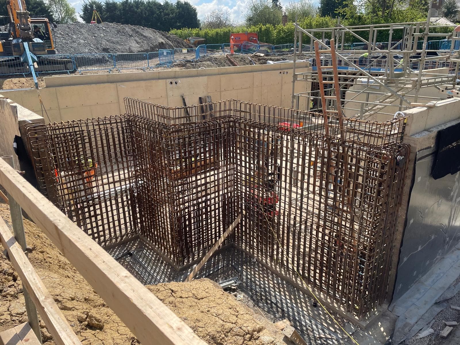 Market Harborough basement construction, site photograph 4