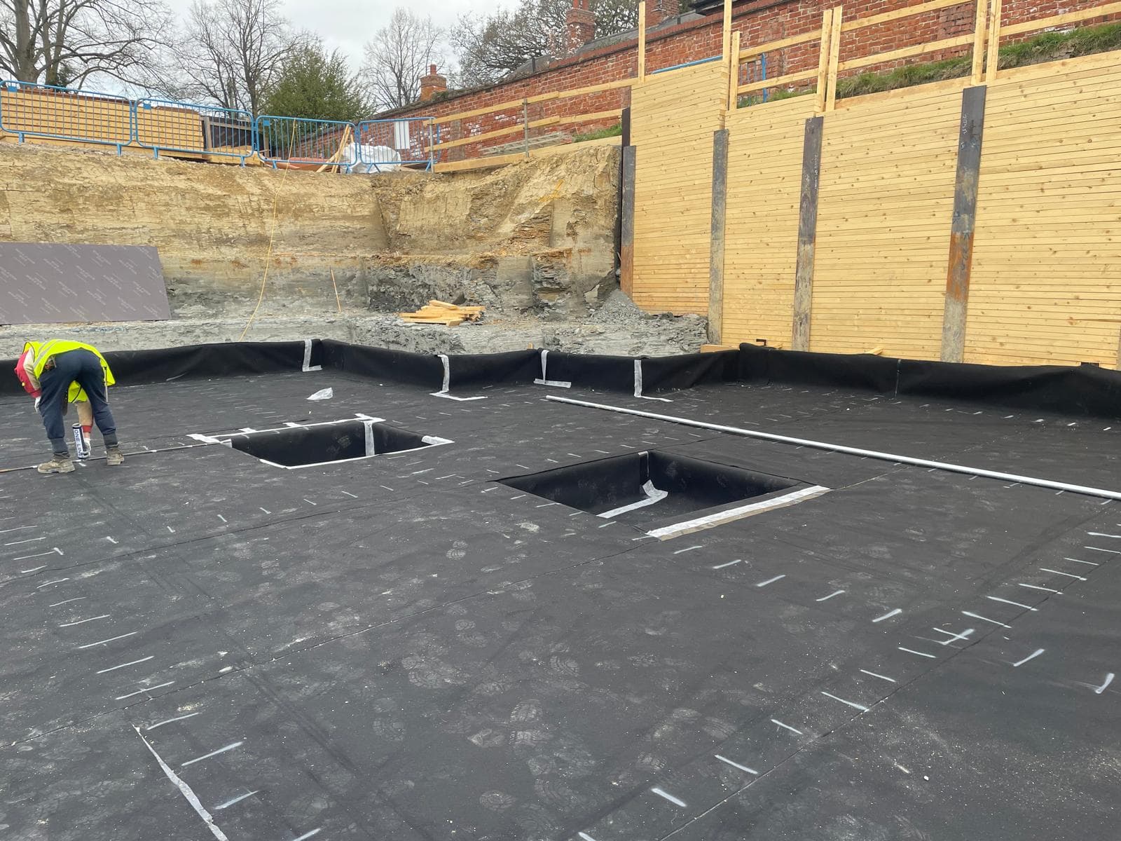 Market Harborough basement construction, site photograph 7
