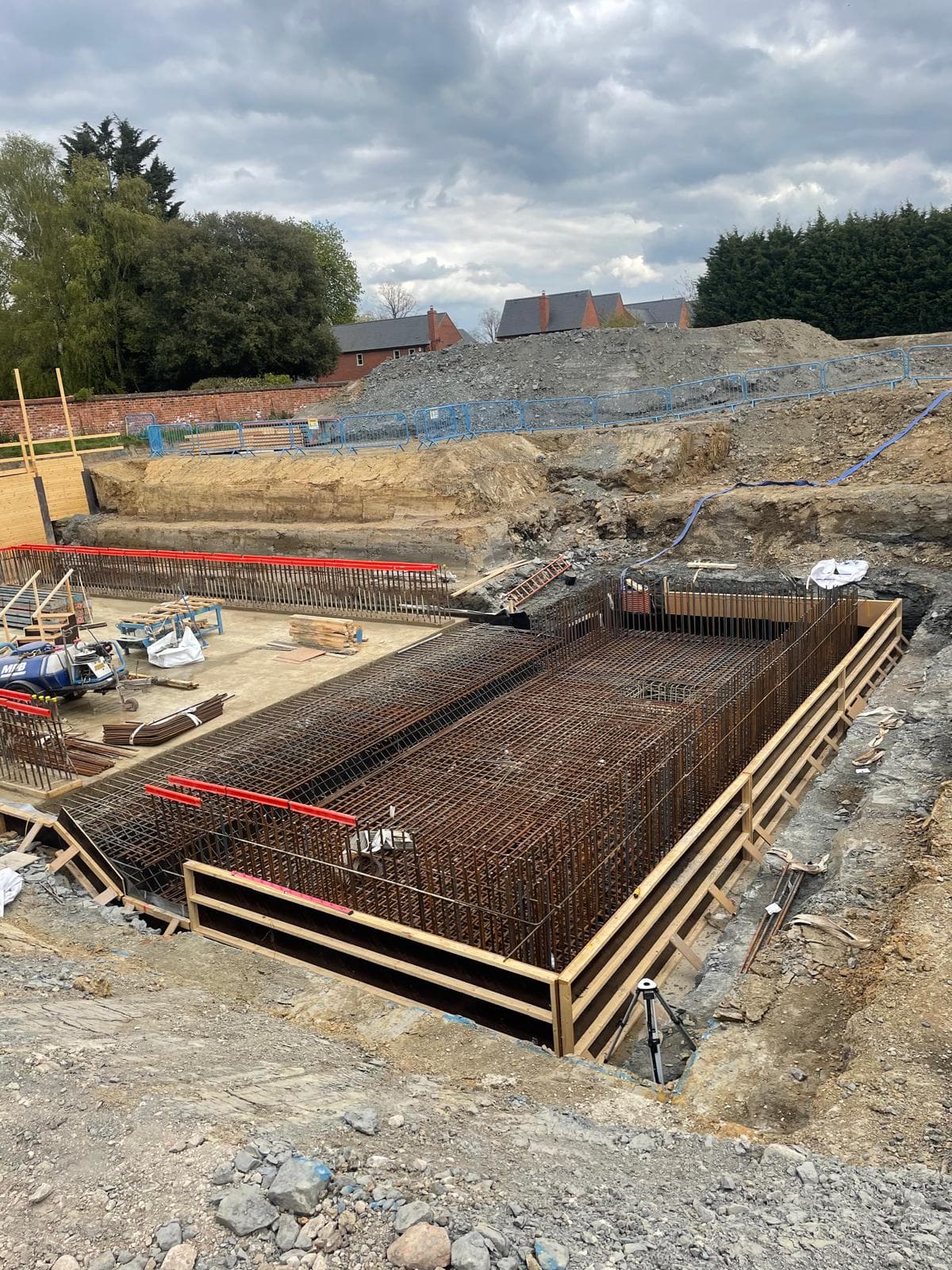 Market Harborough basement construction, site photograph 15