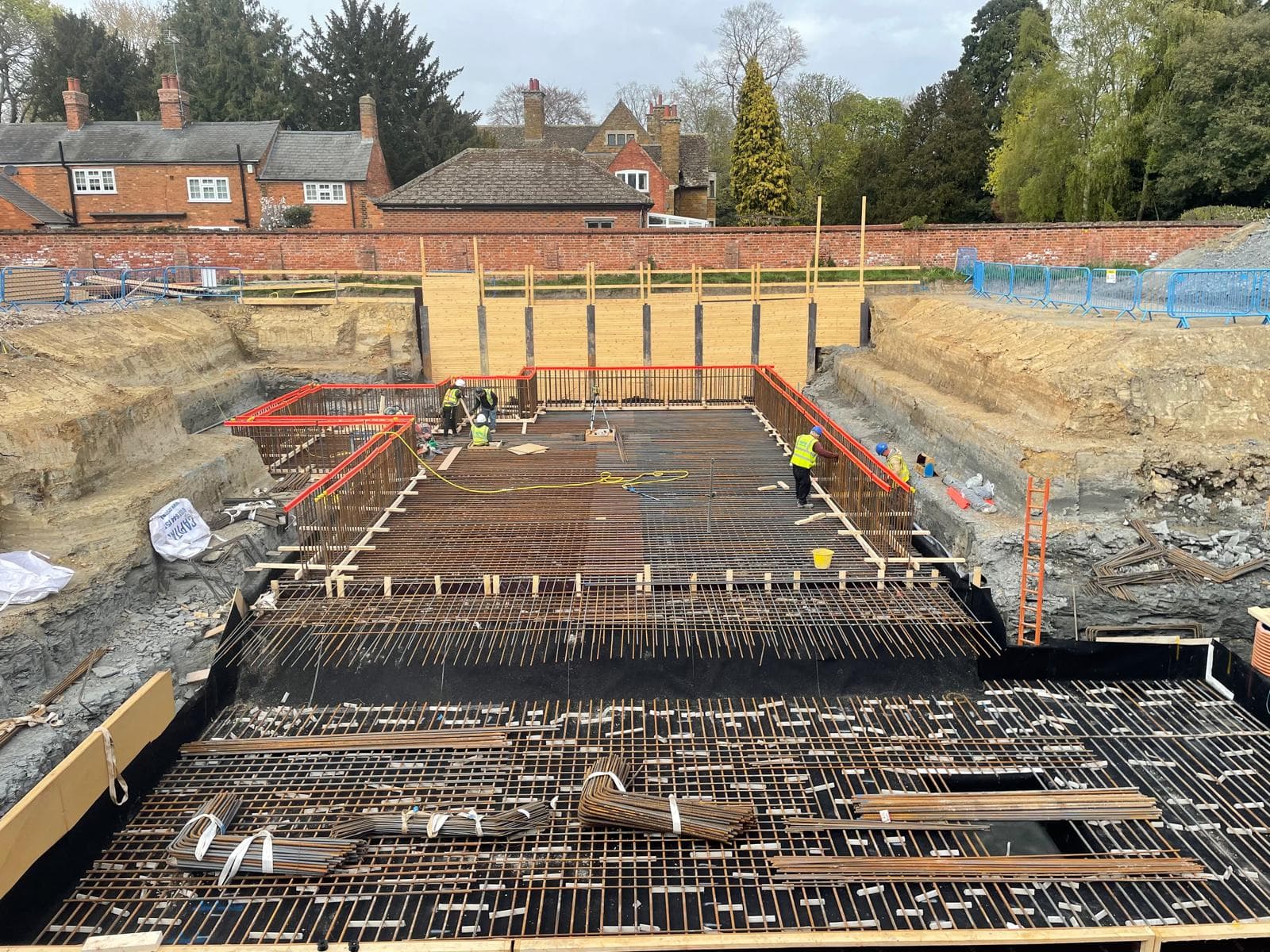 Market Harborough basement construction, site photograph 16