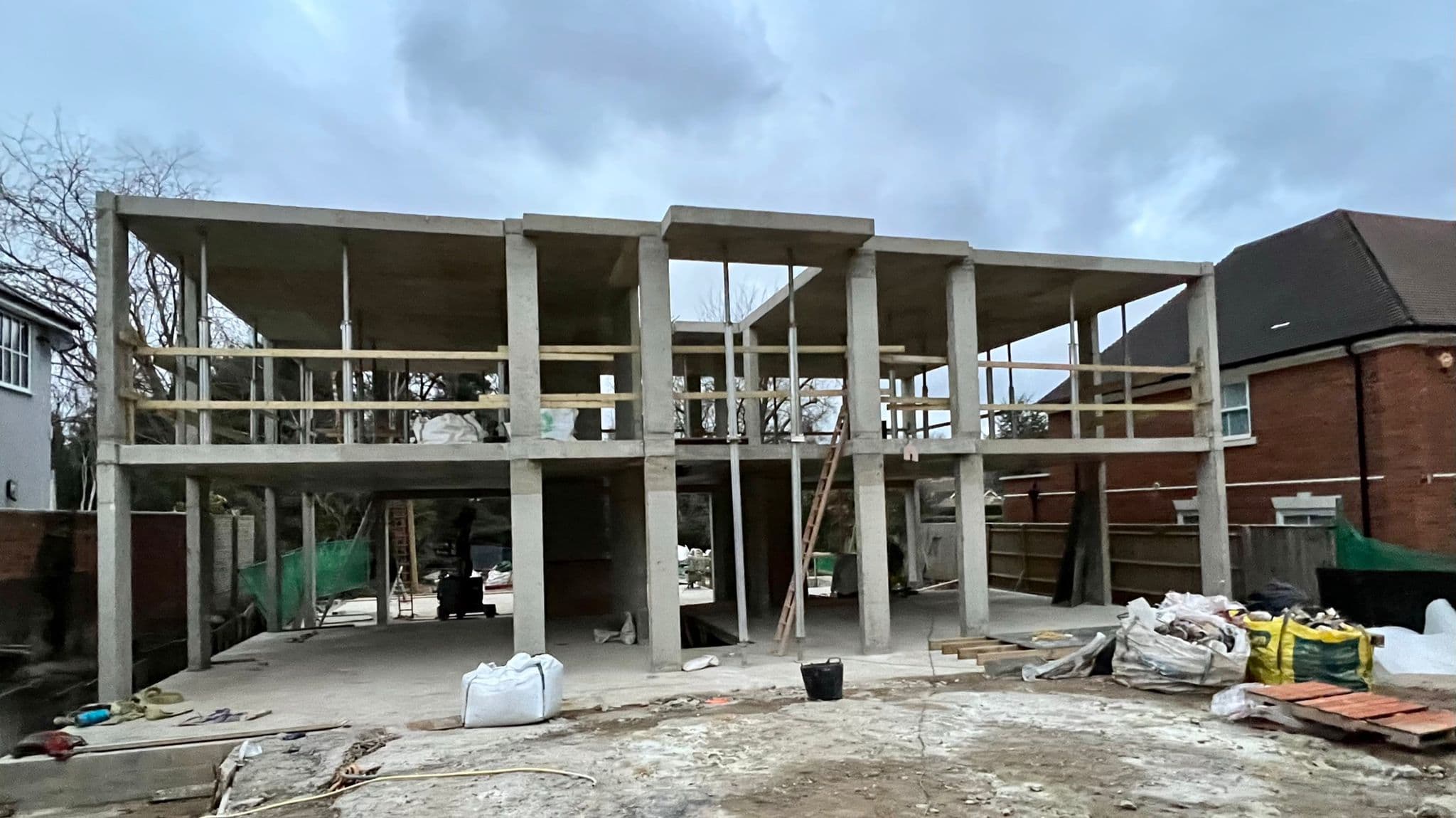 Virginia Water basement construction, site photograph 9